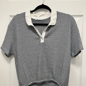Zara Cropped Collar Top